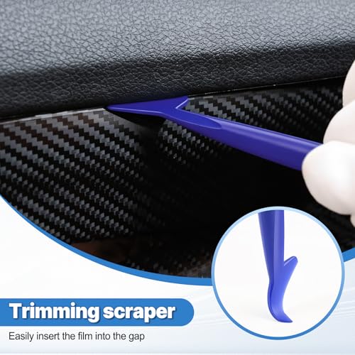 SINGARO 6PCS Vinyl Wrap Tool Kit, Window Tint Kits Include Felt Squeegee, Edge Trimmer Squeegee, Retractable Utility Knife and Blades, Vinyl Cutter Knife, Fits for Most Cars and Trucks - color: 6PC