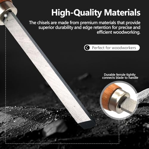 8 Pcs Wood Turning Tools for Lathe, Lathe Chisel Set