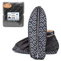 ProtectX Premium Disposable Extra Large Shoe Covers, Slip Resistant, Durable Non-Woven Polypropylene Fabric for Booties, Fits Up to 14 US Men and all US Women Size, Black 100-pack (50 pairs) - size: Black PP X-Large 100PK