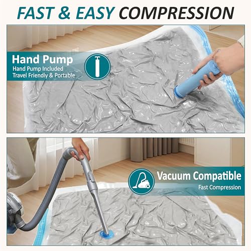 Vacuum Storage Bags with Hand Pump, Vacuum Seal Space Saver Bags,30 Combo - size: Combo