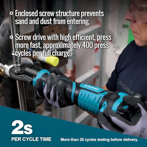 ZUPPER Compact Press Tool Kit for 1/2", 3/4", 1" Copper Pipes - style: MP-2430 (kit with 3 VUS Copper Press Jaws 1/2", 3/4", 1")