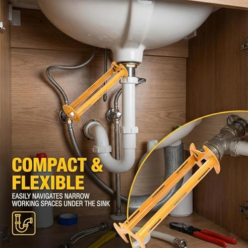 2PCS Multifunctional Sink Faucet Wrench Set,11-in-1 Basin Tool for Tight Spaces, 4-Jaw Hex Plumbing Installer for Home Maintenance, Practical Tools for Men (Yellow) - color: Yellow
