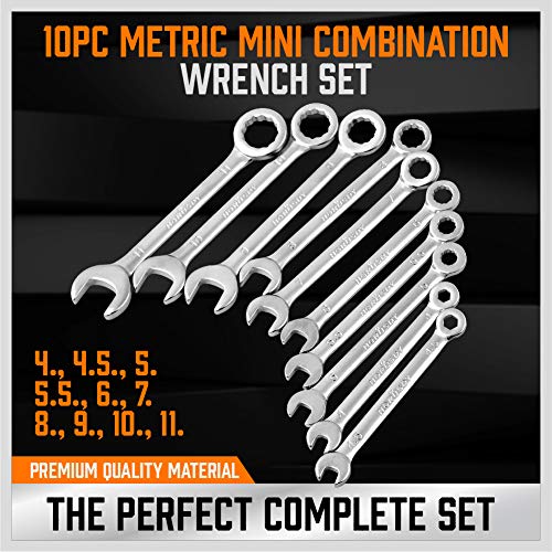 HORUSDY 20-Piece Mini Wrench Set, Small Wrench Set, Metric and SAE Mini Combination Wrench Sets - style: 20-Piece Mini Wrench SetMetric&SAE)