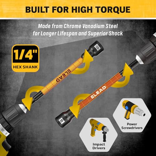 Magnetic Nut Driver Bit Set, 35-Piece Extra Long Nut Driver Set for Impact Drill, Metric & SAE, PH1 & PH2 Screwdriver Bits 1/4 Drive Shank Adapter Extension, Durable for Professional Projects - style: 35-Piece Nut Driver Set