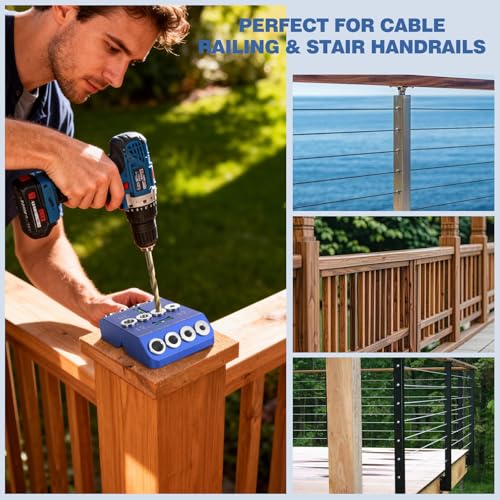 Aluminum Angle Drill Guide Jig, 30/45/90 Degree, 4 Hole Sizes
