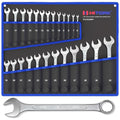 HITORK 25 Piece Metric Combination Wrench Set, 6-32 mm, 12-Point CRV Steel