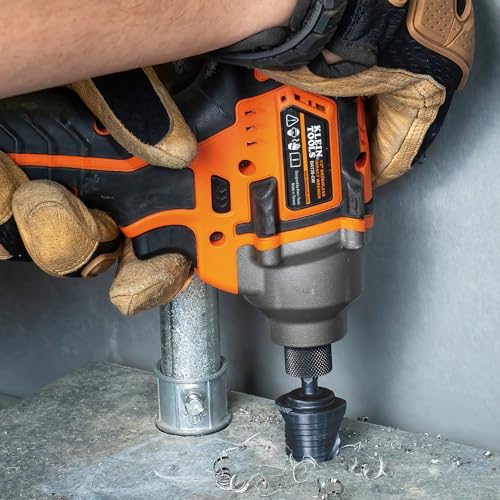 Klein Tools QRST11 Step Drill Bit, Quick Release Spiral Double-Fluted, 7/8 to 1-1/8-Inch, Hex Shank, Cut Steel, Wood, Plastic, Aluminum - size: 7/8 to 1-1/8-Inch, style: Quick Release