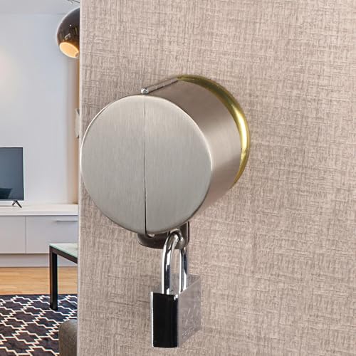 Door Knob Lockout Device with Padlock,Stainless Steel - color: Stainless Steel