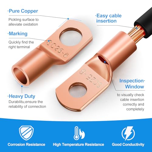 Battery Cable Lug Crimping Tool for AWG 8-1/0 Cable Ends Lugs, Electrical Wire Crimper, Heavy Duty Battery Terminal Crimper Tool - color: Hx50b Crimper