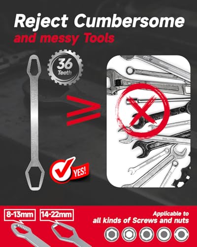6Pcs Plumbing Tools with Multifunctional Sink Wrench & Basin Wrench