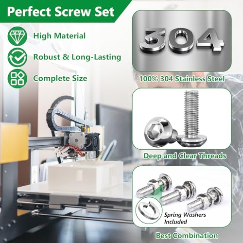 820Pcs Screw Assortment Kit, M2-M4 Stainless Steel Hex Button Cap Bolts - size: SS M2 M3 M4 820pcs 2