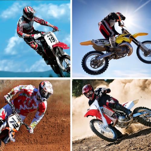 Dirt Bike ATV Goggles 2-Pack Motorcycle Motocross Gear (Color+Clear) - color: Color Lens+clear Lens