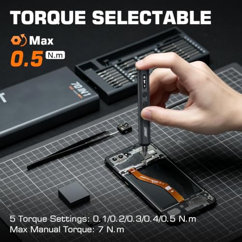 JOREST 70-in-1 Mini Precision Electric Screwdriver Set-64 S2 Magnetic Bits