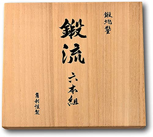 KAKURI Japanese Wood Chisel Set 6-Piece, Damascus Blue Paper Steel #2 Blade