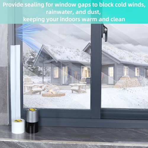 Window Weather Stripping Door Seal Tape1Pack x 2Inch x 66FT - color: Silver, size: 1Pack x 2Inch x 66FT