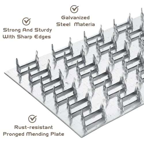 20 Pack Truss Plate, 3" x 6" Pronged Truss Mending Plates - size: 3 x 6 INCH