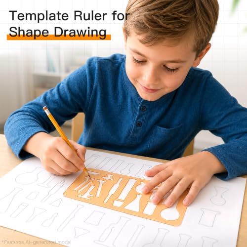YPLUS Geometry Set, Protractor and Compass Set for Students, 11Pcs - size: 1 Count (Pack of 11)