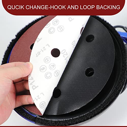 Awutzut 9 Inch 6 Hole Sanding Discs 40 Grit Hook and Loop for Drywall Sander 12PCS - style: 40 Grit