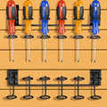 Blulu 2 Pcs Slatwall Screwdriver Holders Slatwall Plier Holders Screw Driver Organizers Screw Driver Hooks and Hangers Accessories for Clothing Home Garage Shop Retail Display