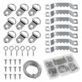 Picture Hanging Wire Kit D Rings Picture Hardware with Screws - size: size_4