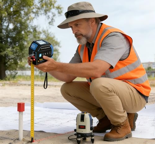 4-in-1 Laser Digital Measuring Tape & 80m/262ft Laser Distance Meter - color: Blue, size: Laser 262 ft