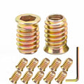 40Pcs 5/16"-18 x 25mm Furniture Screw in Nut Threaded Wood Inserts Bolt Fastener Connector Hex Socket Drive for Wood Furniture Assortment (with Hex Spanner) - size: 5/16"-18 x25mm