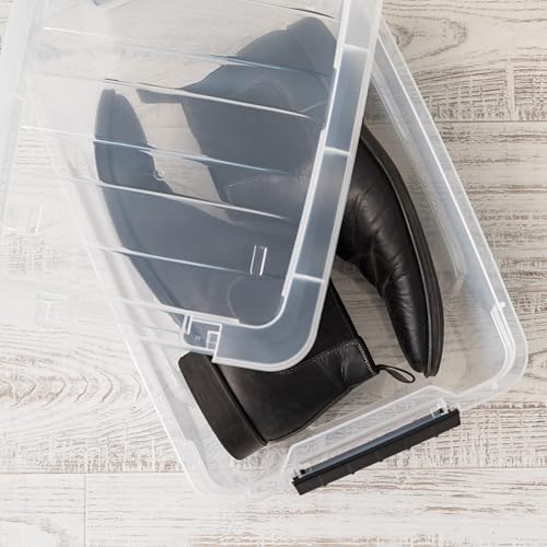 IRIS USA 4-Pack 13 Quart Storage Bins with Lids, Clear - color: Clear, size: 13 Qt, style: 4 Pack