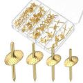 Uniclife 60 Pcs Picture Hangers, Picture Hanging Kit 4 Sizes - size: 60 Pcs, style: Gold