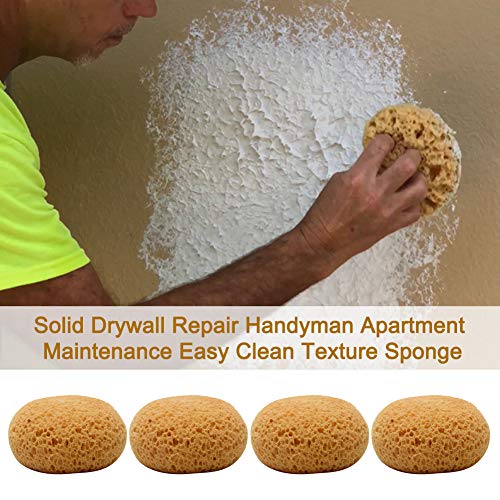 Texture Sponge w/Scraper, Home Decor Drywall Texture Patch Sponge for Wall Texture Repair/Drywall Repair/DIY Painting Ceiling, Washable & Reusable(Size:2 pcs)