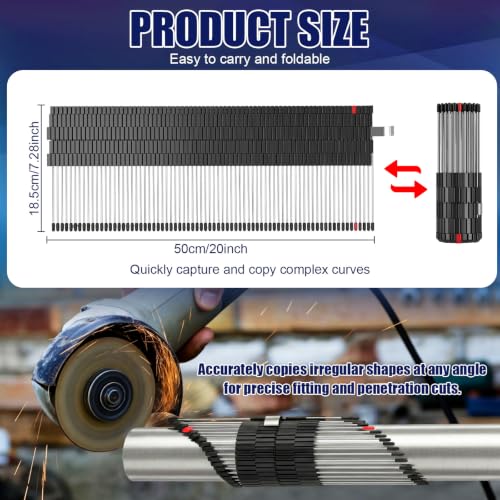 Yookeer Multi Surface Pipe Profiling Tool Cutting Template, 0-6" Pipe - size: 0-6" Pipe