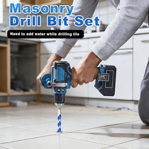 5 Pack 1/4", 1/4", 5/16", 3/8", 1/2" Masonry Drill Bit Set,Hex Shank - size: 1/4 to 1/2 inch（ 5 Pack ）, style: Hex Shank