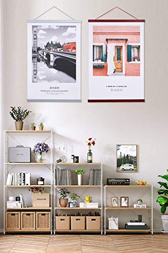 Benjia Picture Frame, Wood, Magnetic, 10x1 inches, Mahogany - color: Mahogany, size: 10L" x 0.7W"