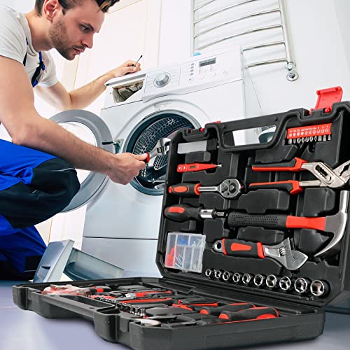 120-Piece Home Tool Kit with Toolbox for DIY & Home Repair