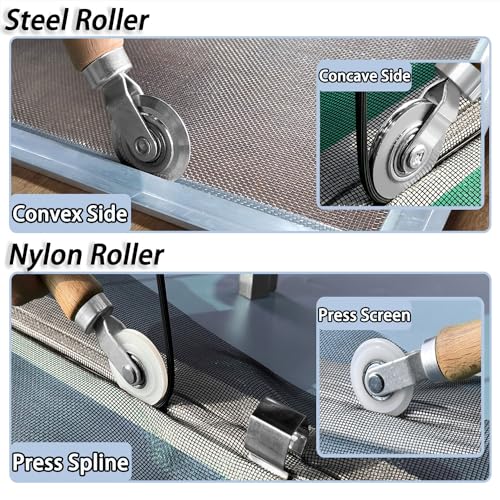 King&Charles Screen Repair Kit, 5-in-1 Screen Tool for Window Mesh Repair - size: 5 in 1