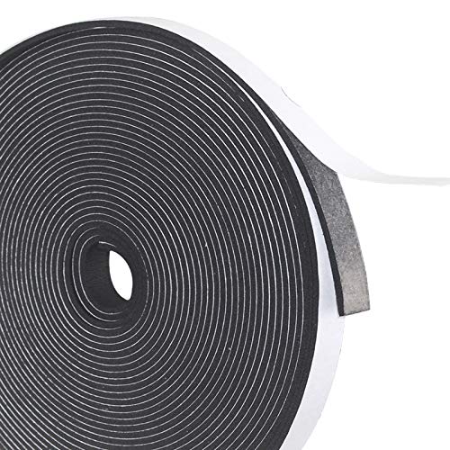 Weather Stripping Door Seal Strip for Doors and Windows,1/2In x 1/8In x 50Ft Foam Insulation Tape Self Adhesive,Sound Proof,Weatherstrip,Pipe Cooling, Air Conditioning Seal Strip - size: 1/2 in x 1/8 in x 50 ft