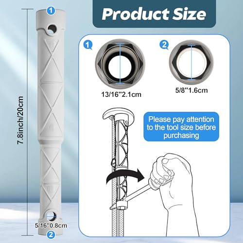 Enhon Kitchen Faucet Installation Tool, Fits 5/8" and 13/16" Nuts, Gray - color: Gray