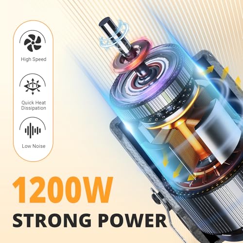 1200W 30000RPM Electric Flex Shaft Rotary Tool, Flex Shaft Grinder, Hanging Wall Mount Rotary Tool with Foot Pedal Control, Metal Flexible Shaft, Polishing Accessories