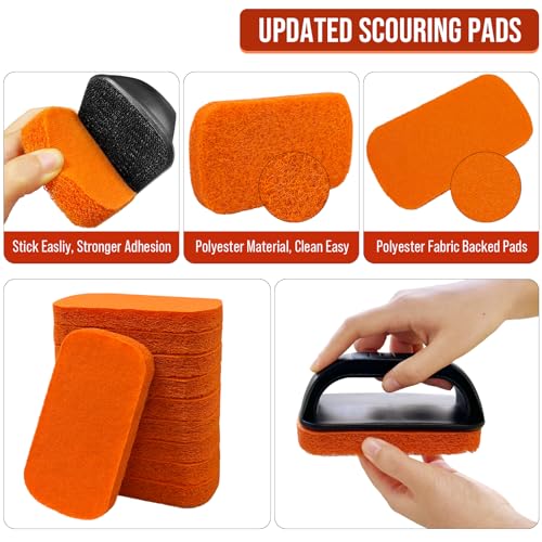 Griddle Cleaning Kit for Blackstone, Non-Scratch Scouring Pads for Kitchen - size: 12pcs