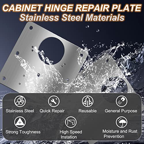 Cabinet Hinge Repair Plate, Hinges Repair Fixing Plate Cabinet Repair Board - size: Large