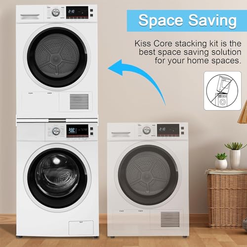 Upgrade Washer Dryer Stacking Kit - Universal Washer Dryer Stacking Kit | Adjustable 29/28/27/26/25/24 Inch - Small Space Saving Solution Stacking Kit for Washer and Dryer with Ratchet Strap - style: Upgrade Universal Stacking Kit