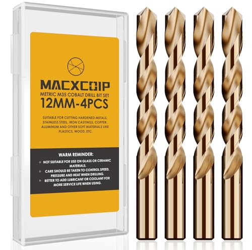 Metric 4Pcs 12mm M35 Cobalt Drill Bit Set - size: 12mm（4pcs）