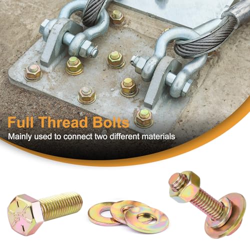VIGRUE 1060PCS SAE & Metric Bolts Nuts Assortment Kit 1/4-20 5/16-18 3/8-16 and M6 M5 M4 Heavy Duty Assorted Hex Bolts Washers Nuts Fasteners Set with Portable Box, 25 Different Sizes - size: 1060PCS SAE & Metric Bolts