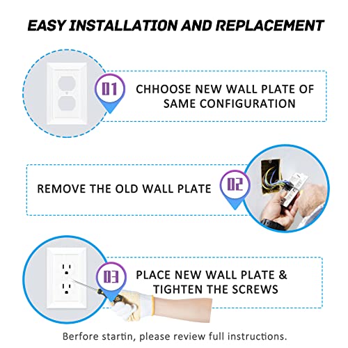 Modern Decorative Wall Plate Retro Wood Grain design Switch Cover Outlet Cover for Light Switch, Smart Switch, Dimmer, GFCI, USB Outlet (Duplex Outlet 10-Pack) - size: Duplex Outlet 10-Pack