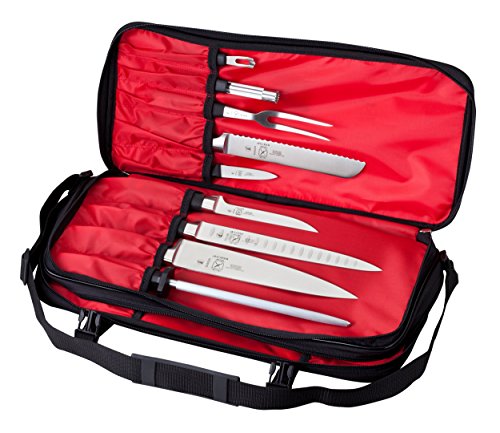 Mercer Culinary Double-Zip 17-Pocket Knife Case,Black - style: Double-zip 17-pocket Knife Case
