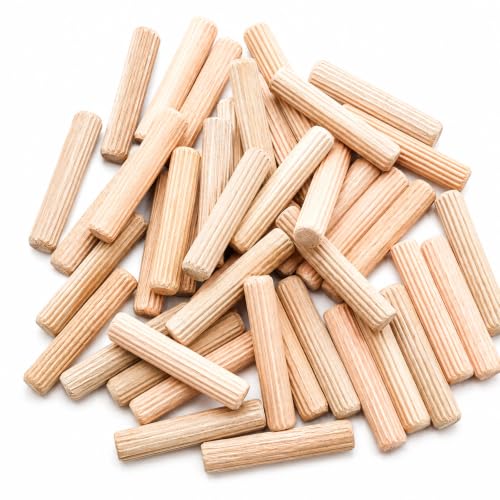 48Pcs 8mm x 40mm / 5/16 Inch x 1.57 Inch Wooden Dowel Pin - size: 8 x 40mm