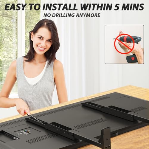 TAVR Universal Table Top TV Stand Base for 24-83 inch TVs Hold up to 150lbs - size: 24-83 inch Screens