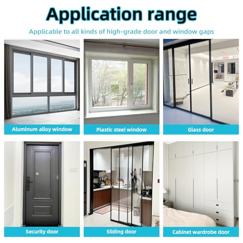 Weather Stripping 0.35" x 0.2" x 33 FT, for Doors and Windows - size: 0.2" Wide x 0.35" Thick x 32.8 FT Long