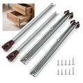 2 Pack of Drawer Slides Center Track for Kenlin Rite-Trak II Rails Kit, 16 Inch Drawer Metal Slides with Stop & Roller