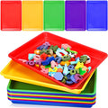 Maitys 15 Pack Plastic Art Trays 12 x 16 Inch Sensory Trays, Classic Color - color: Classic Color