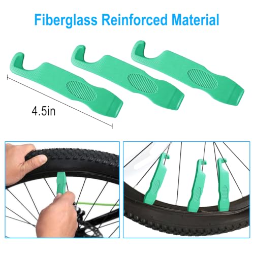 Chumxiny Bike Repair Kit Contains 16-in-1 Tool, 120Psi Mini Bicycle Pump, Tire Patch, Used for Mountain/Road Bike.
